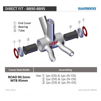 BB90-BB95 Bottom Bracket set